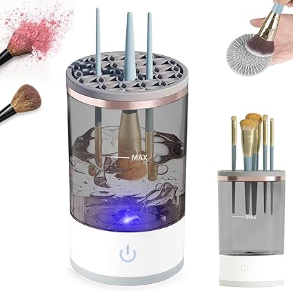 3-in-1 electric makeup brush cleaner makeup brushes drying rack brush-holder stand tool automatic makeup brush cleaner machine