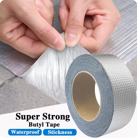 Super Adhesive Butyl Repair Tape - High Temp, Waterproof for Roof, Duct, and Pipe Fixes & Water tank