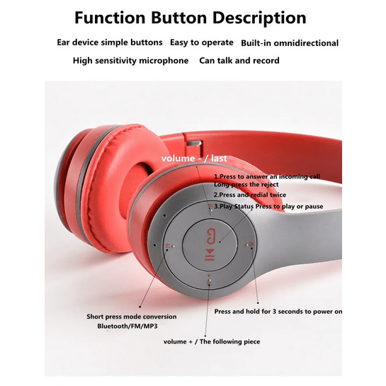 P47 Wireless Bluetooth Headset Folding